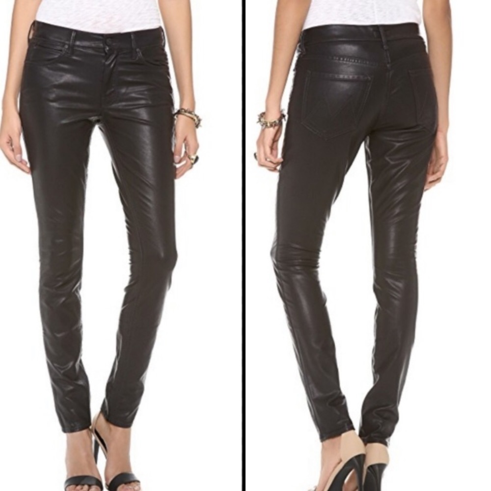 SOLD: MOTHER Muse Ankle Skinny faux leather pants